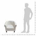 thumbnail image 2 of vidaXL Tub Chair with Footstool White Faux Leather, 2 of 4