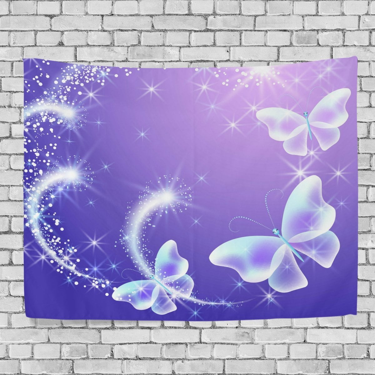 POPCreation Purple Butterfly Firework Home Decor Collection, Sparkle