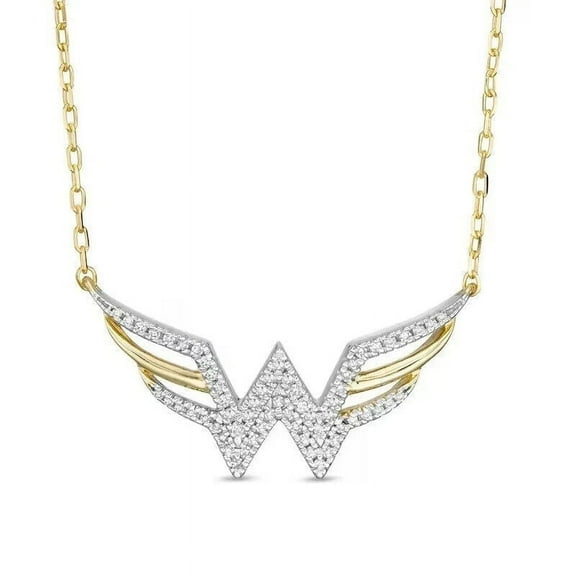 Wonder Woman Collection 1CT Diamond Symbol Necklace in 925 Sterling Silver