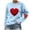 A-Light Blue, variant on Gytharion Valentine's Day Sweatshirts for Women Cute Heart Print Blouses Long Sleeve Crew Neck Pullover Tops Soft Comfy Valentine Shirts for Girlfriends