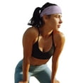 thumbnail image 2 of Lumistal Unisex Running Headband Non Slip Workout Sweatbands Adjustable Sports Running Headbands Moisture Wicking Workout Headband for Men Women Purple One Size, 2 of 5