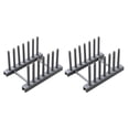 thumbnail image 4 of Yuarrent Organizador de vajilla de cocina para el hogar, de plástico, estante para tazas, soporte para tapa de olla, soporte de almacenamiento de gris 2piezas Yuarrent CBP106282, 4 of 5