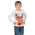 thumbnail image 2 of RWB Girl's Rudolph With 3D Nose Christmas Sweater Lt. Pink, 2 of 3