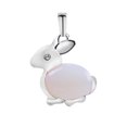 thumbnail image 1 of Beads Rabbit Animal Necklaces & Pendants Chakra Reiki Pink Purple Crystal, 1 of 6