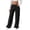 Black, variant on Women's Corduroy Pants with Pockets Side Slit Casual Loose Fit Sporty Trousers Long Pants, Khaki S