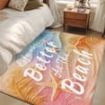 thumbnail image 5 of Summer Washable Area Rugs 3'x5', Life Is Better At The Beach Yellow Starfish Plant Low Pile Throw Living Room Rug Non-Slip Sturdy Edge Binding Carpet for Indoor Entryway Bedside Kitchen, 5 of 9