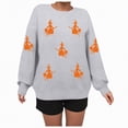 thumbnail image 4 of Godom Halloween Sweatshirts for Women Pumpkin Graphic Crewneck Sweaters Casual Tops Comfy Fall Fashion Outfits Winter Clothes 2025, 4 of 6