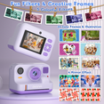 thumbnail image 5 of AWANFI Instant Print Camera for Kids, with Printing Paper 2.4" HD 1080P Digital Video Instant Camera for Boys & Girls Age 3-12 Birthday Gifts - Purple, 5 of 9