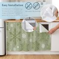 thumbnail image 5 of Sage Green Christmas Cabinet Curtain 32"Wx55"L,Dustproof Pantry Door Curtain with Self Adhesive Tape,Winter Xmas Snowflakes Textured Tall Storage Cover Privacy Drape for Bathroom Kitchen Laundry Room, 5 of 9