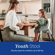 Chicco Zest™ 4-in-1 Multi-Use Folding High Chair, Low Feeding Chair, Toddler Chair, Youth Stool - Seasalt (Grey), New