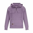 thumbnail image 4 of MHFRRA Sudadera con Capucha Informal, Chaqueta Cálida con Forro y Bolsillo Frontal para Uso Diario Al Aire Libre, Otoño E Invierno Púrpura claro, 4 of 6
