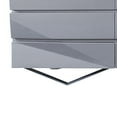 thumbnail image 2 of Benjara Wooden Dresser with 6 Drawers and V Shaped Metal Legs, Gray, 2 of 3