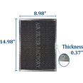 thumbnail image 2 of 9 x 15 x 3/8 Range Hood Charcoal Carbon Filters 2-Pack, 2 of 6