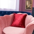 thumbnail image 7 of Deconovo Christmas Decorations Crushed Velvet Cushion Covers Square Throw Pillow Covers for Bedding 20 x 20 inch Red Pack of 2, 7 of 7