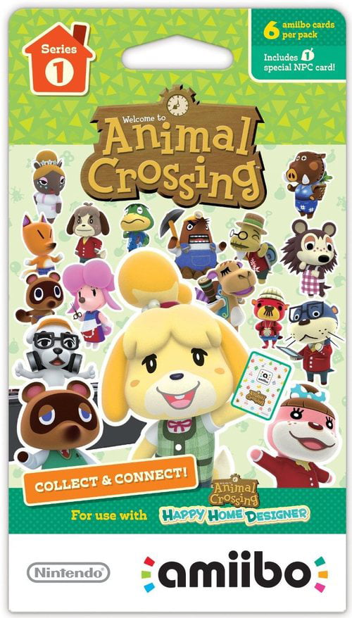 Animal Crossing Amiibo Card Pack Series 1 Single Pack Walmart Com Walmart Com