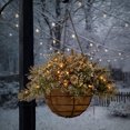 thumbnail image 2 of National Tree Company 20" Prelit Artificial Christmas Pine Hanging Basket, 2 of 5