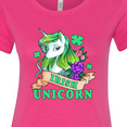 thumbnail image 4 of Inktastic St Patricks Day Irish Unicorn Illustration with Shamrocks Women's T-Shirt, 4 of 5