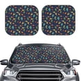 thumbnail image 2 of Haiem Shells and Seaweed Car Windshield Sun Shade (2 Pieces) Foldable Windshield Sun Shade Car Accessories for Truck SUV Pickup-Small, 2 of 7