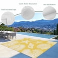thumbnail image 3 of Outdoor Rug 3x5 ft Shell Starfish Outdoor Large Area Rug Non Slip Rubber Yellow Coastal Coral Conch Front Door Mat RV Rug Camping Carpet Patio Outdoor Rugs for Backyard Balcony Deck Porch Indoor, 3 of 9