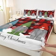 thumbnail image 3 of Homewish Colorful Kawaii Gnome Twin Sheet Sets.Merry Christmas Twin Fitted Sheet,Red Black Plaid Flat Sheet For Girls Teens,Breathable Home Decor,3-Piece, 3 of 7