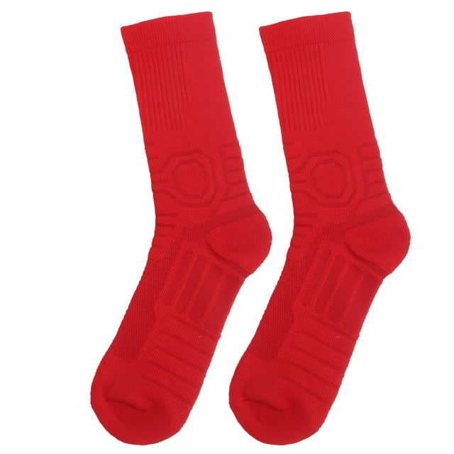 Breathable Sports Socks, Y-shaped Heel Mesh Design Sports Socks Sweat-absorbing For Playing Basketball Pink,Yellow,Black,Red