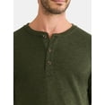 thumbnail image 4 of George Men's and Big Men's Double Knit Henley, Sizes S-3XL, 4 of 5