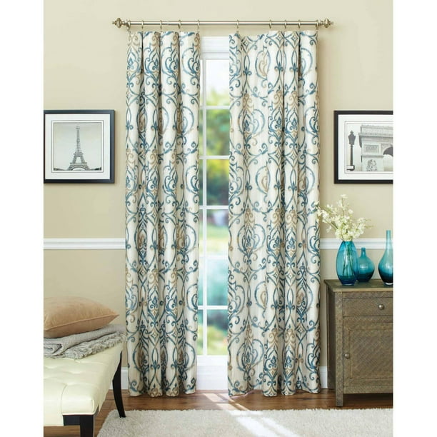 Better Homes & Gardens Ikat Scroll Curtain Panel