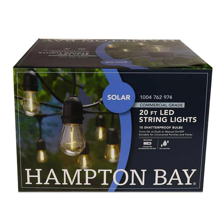 Hampton Bay 10-Light 11 ft. Indoor/Outdoor Plug-In Mini