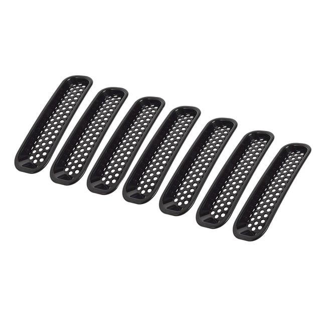 Amdohai 7PCS Decorative Circle Front Grille Insert Mesh Light Circle Grille Guard for 2007-2018 Jeep Wrangler JK 2 Door Unlimited 4 Door Sports Sahara Freedom Rubicon