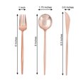 thumbnail image 3 of Efavormart 24 Pack | Rose Gold/Blush Sleek Modern Flatware Set, Premium Plastic Silverware Cutlery Set - 8", 3 of 11