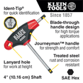 thumbnail image 2 of Klein Tools Hex Key Set, SAE T-Handle, 4-Inch, with Stand, 10-Piece, 2 of 9