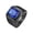 Black Blue, variant on Square Gemstone Signet Ring Stainless Steel Geometric Band Minimalist Wedding Symbol Promise Ring Multi-Color Options Unisex Silver Green Size 13