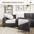 thumbnail image 6 of Marrber 102.4" Oversized 8-Seater Sectional Couch for Living Room, U-Shaped Modular Sectional Sofa with Storage Ottomans, Pet-Friendly Corduroy, Gray, 6 of 8