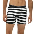 thumbnail image 2 of Easygdp Black And White Stripes Men's Boxer Briefs Men’s Underwear Boxer Briefs for Men, 2 of 7