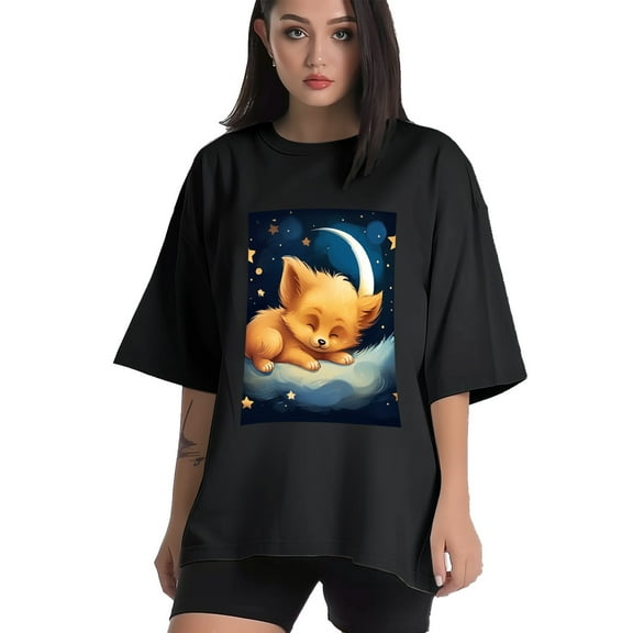 Plus Size Shirt for Women Black Tops for Women Short Sleeves Shirt for Women Cute Puppy T Shirt Crewneck Shirt for Women XS