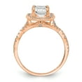 thumbnail image 2 of 10K Tiara Collection Rose Gold Polished CZ Ring Size 7, 2 of 3