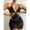 Black, variant on Idoravan Womens Bikini Sets Ladies Cross Sling High Waist Shorts Costume 3-piece Swimsuit Split