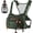 B: Olive Green, variant on KastKing Water-Resistant Fishing Chest Pack With EVA Zip-Down Workstation, MOLLE Storage