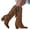 Brown, variant on Knee High Boots Women Casual High Heel Zipper Tall Booties Suede Slouchy Fall Boots