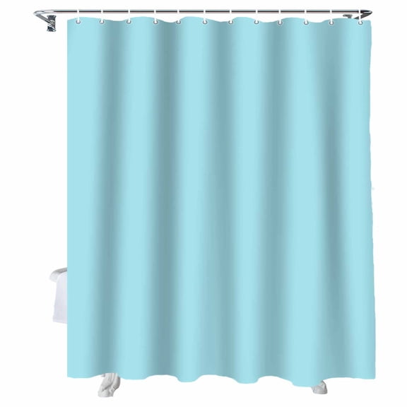 Shower Curtain Teal Blue Bathroom Curtains with Hooks, Waterproof Fabric Modern Solid Color Bath Shower Curtains Set for Bathroom Bathtubs Decor 72x72 Inch