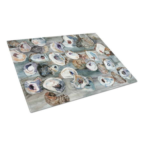 Caroline's Treasures Bunch of Oysters Glass Cutting Board Large