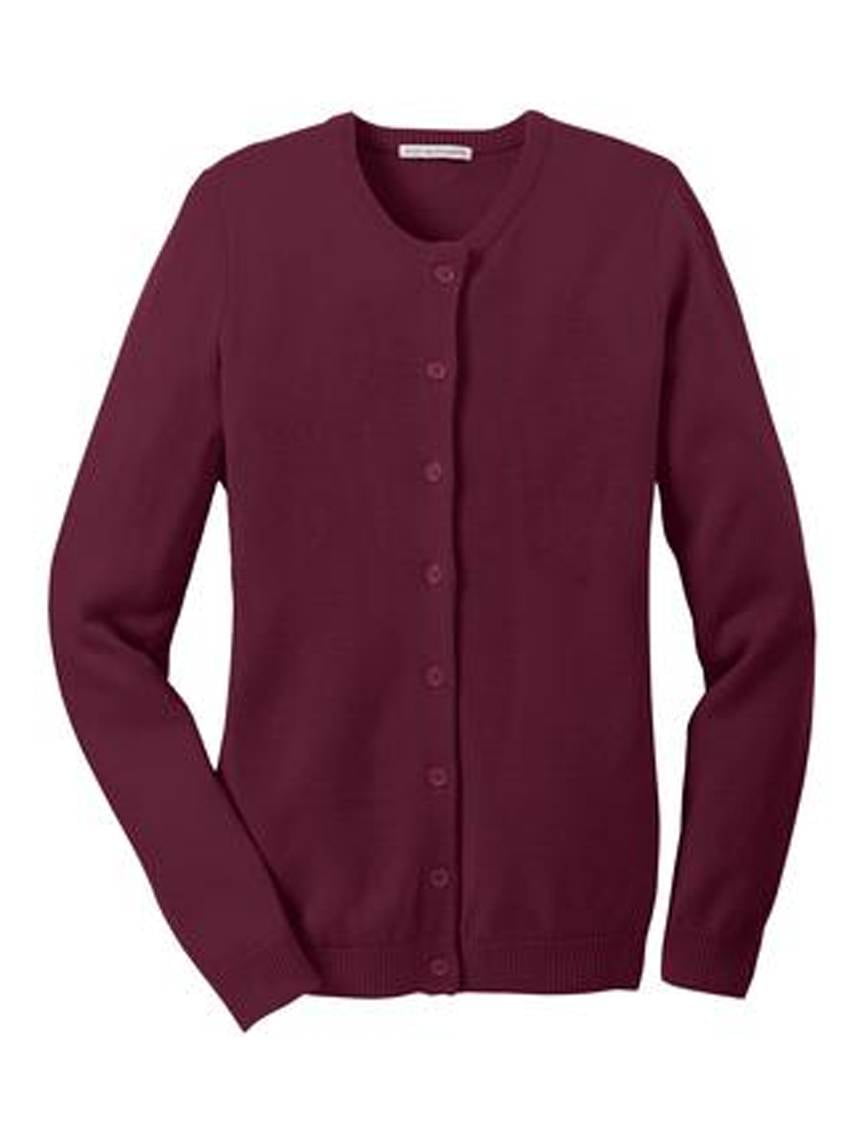 Ladies Value Jewel-Neck Cardigan - Navy 