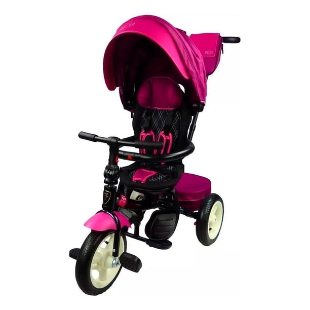 Triciclo Para Bebe Evolutivo De Lujo 360° Reclinable Morado