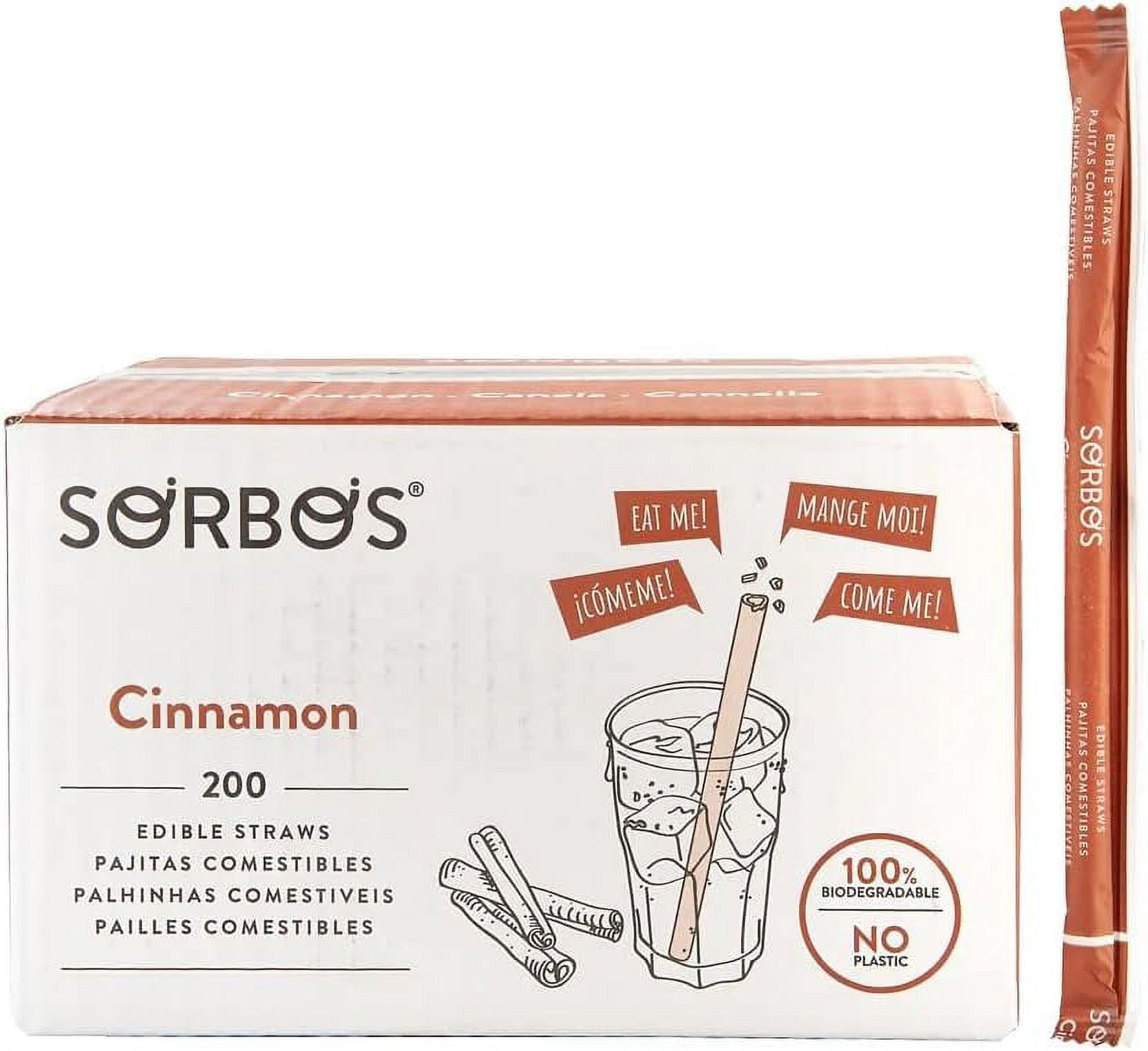 Sorbos 7 1/2 Edible Strawberry Flavored Paper Wrapped Straw - 200/Case