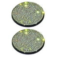 thumbnail image 1 of yingyy Pack of 2 PVC Plastic Automobile Cup Holder Mat Portable Waterproof Washable Anti-slip Rhinestone Pad Accessories Colorful 1Set, 1 of 6
