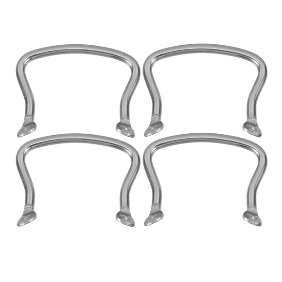 4 asas curvas de acero inoxidable para ollas con asas laterales dobles para facilitar su levantamiento, extraíbles y reemplazables para utensilios de cocina de 7 mm.