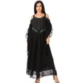 thumbnail image 5 of Sakkas Roisin Women's Medieval Celtic Renaissance Long Sleeve Costume Dress - Black - L/XLP, 5 of 5