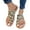 Khaki, variant on Flat Sandals for Women Toe Ring Clip Toe Retro Denim Leopard Print Cut out Slide Non Slip Lightweight Summer Sandals Beige
