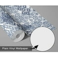 thumbnail image 6 of S4Sassy Peel & Stick Vinyl Wallpaper, Arabesque Pattern Wallpaper Contact Paper Waterproof - Blue, 25"x360" ,Textured Removable Wall Covering for Home Decor in Living Areas, Renter Spaces, Cabinets, 6 of 8