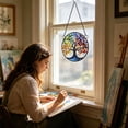 thumbnail image 4 of Stained Glass Suncatcher Colorful Acrylic Window Hanging, Summer Light Catcher Ornament for Nature Lovers, Sun Catchers for Window Decor, Glass Art​, B, 4 of 9